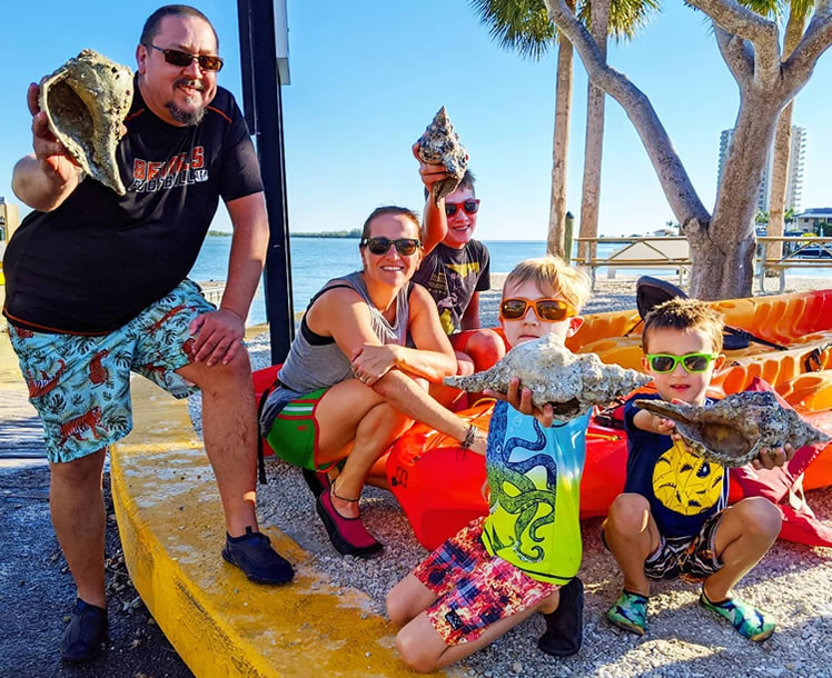 Kayak Shelling on Marco Island